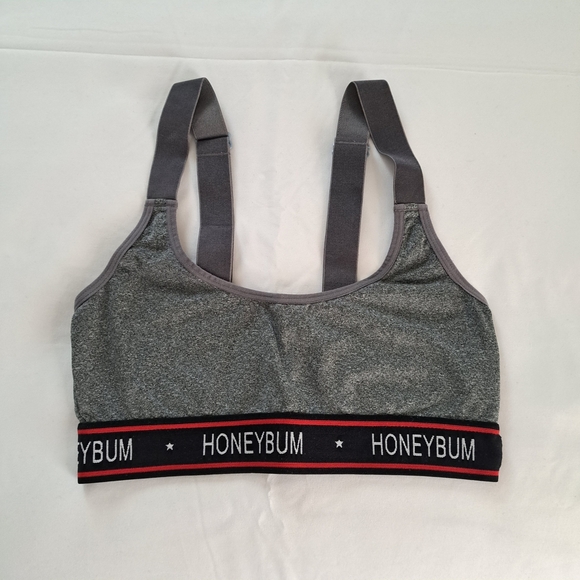 Honeybum Gray Sports Bra - Picture 1 of 5